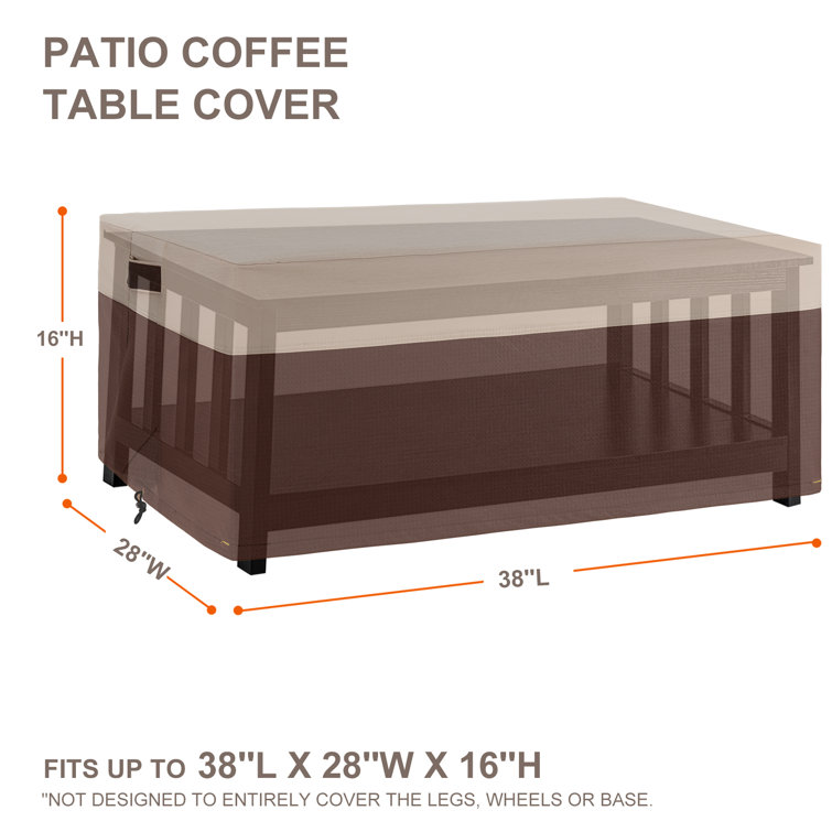 Ebern Designs Breathable Patio Coffee Table Cover Wayfair